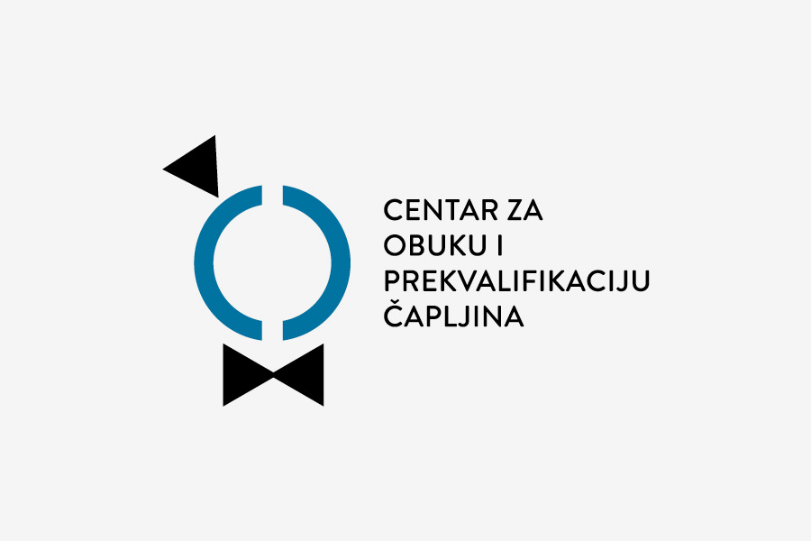 Vizualni identitet Centra za obuku i prekvalifikaciju Čapljina logotip pozitiv negativ