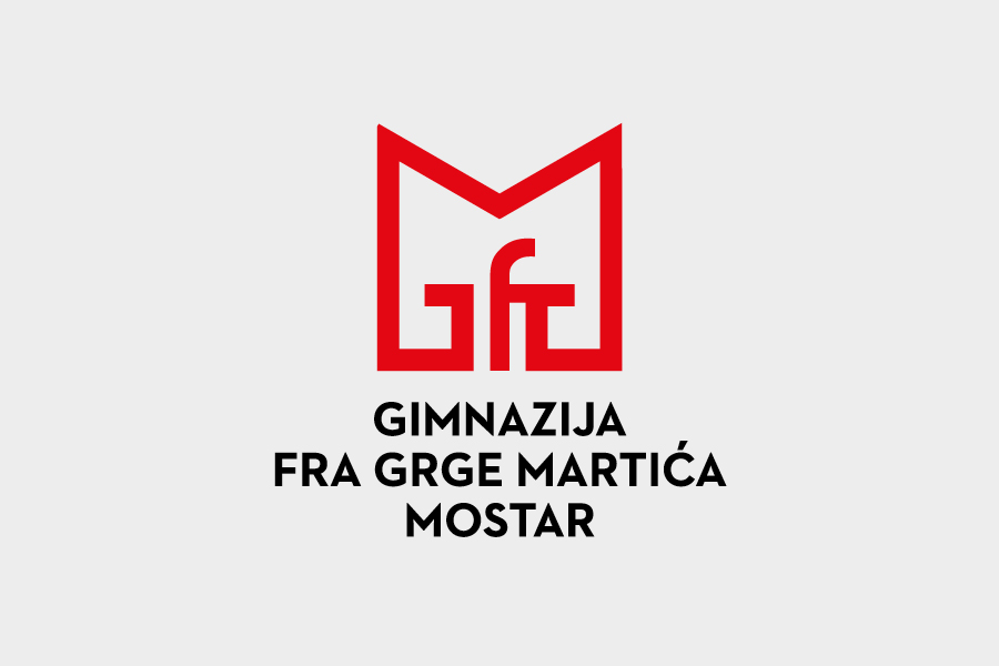 Vizualni identitet obrazovne institucije gimnazija fra grga martić logotip