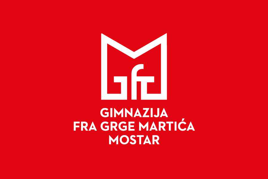 Vizualni identitet obrazovne institucije gimnazija fra grga martić logotip