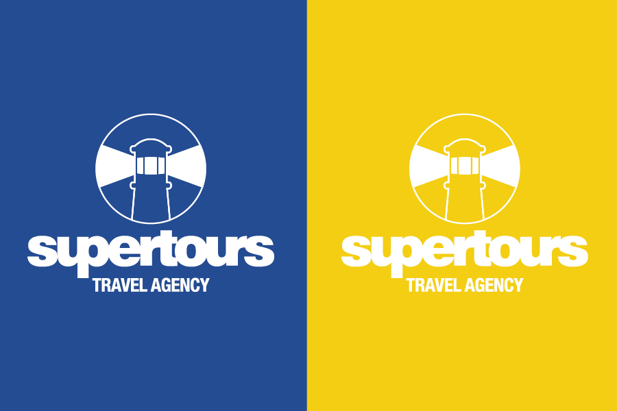 Vizualni identitet turističke agencije supertours dizajn logo