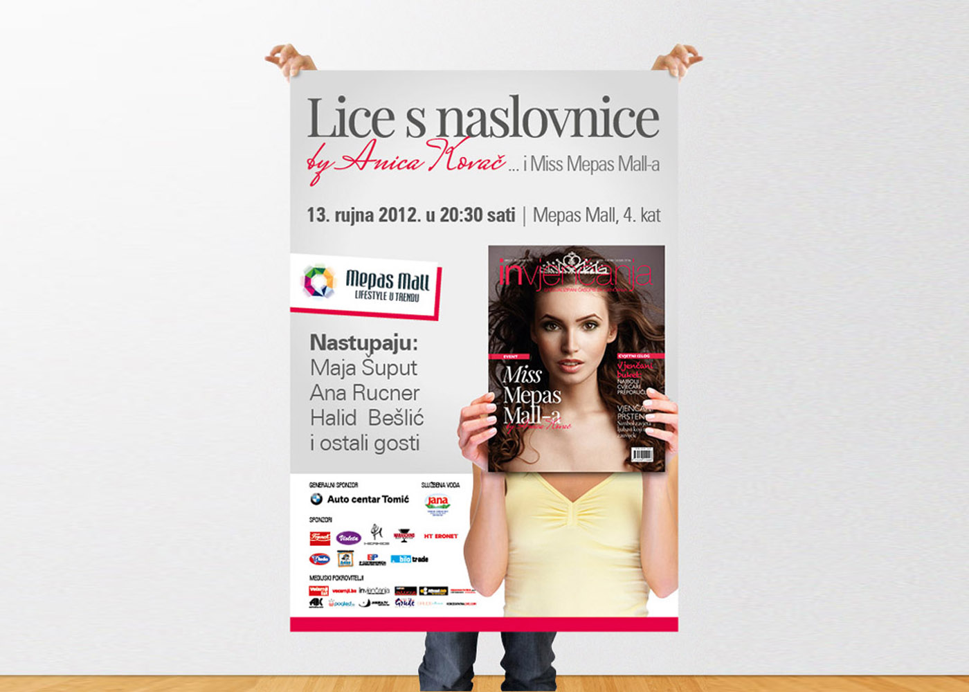 Dizajn event identiteta i promotivne kampanje za "Lice s naslovnice i Miss Mepas Mall-a by Anica Kovač"