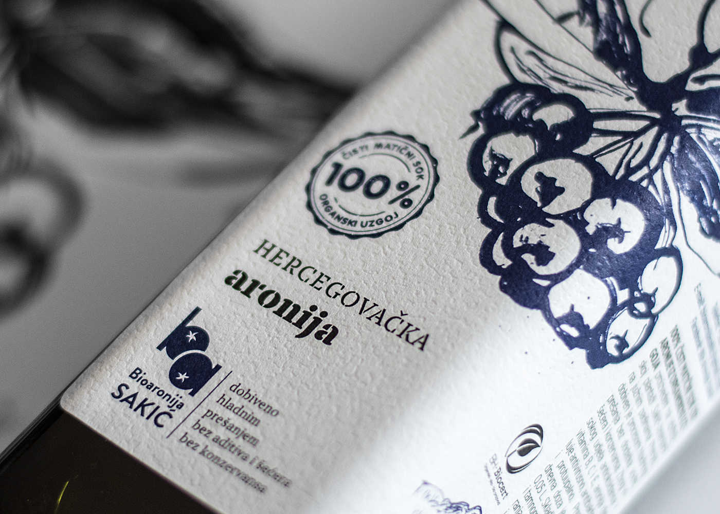 The brand identity and packaging design for an all-natural chokeberry juice 