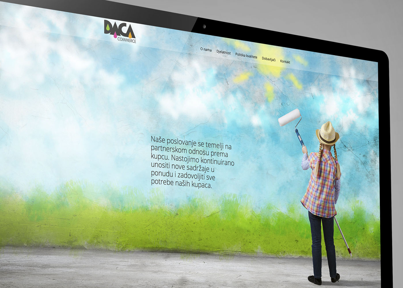 Dizajn vizualnog identiteta i web stranica Daca Commerce