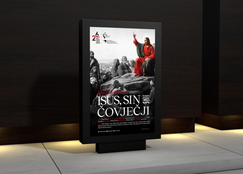 Dizajn plakata za predstavu «Isus, Sin Čovječji» Hrvatskog narodnog kazališta u Mostaru