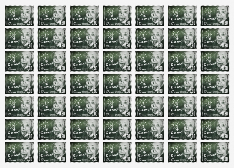 Commemorative postage stamp 100th anniversary of Albert Einstein's General Theory of Relativity
