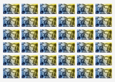 Postage stamp design B&H Nobel Laureates
