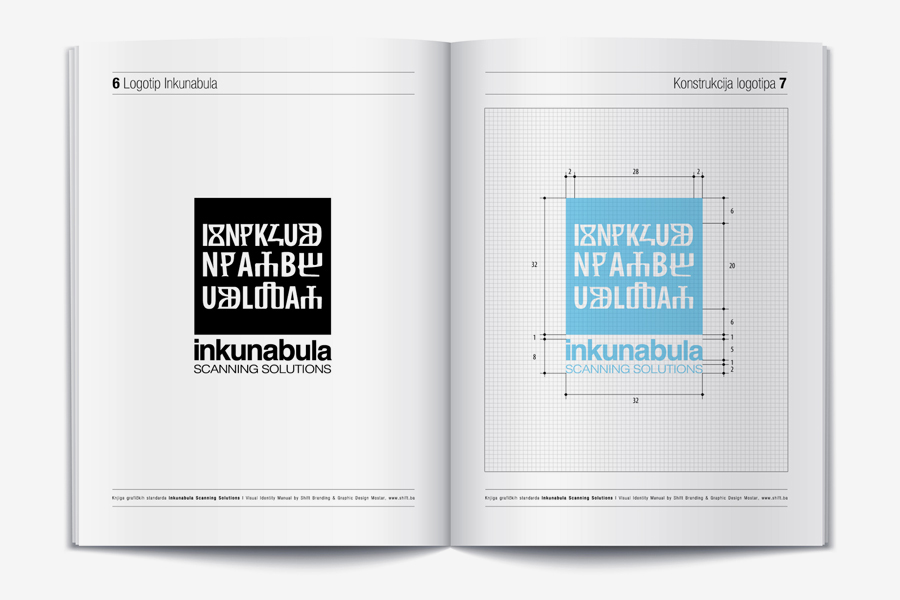 Vizualni identitet Inkunabula dizajn knjige grafičkih standarda