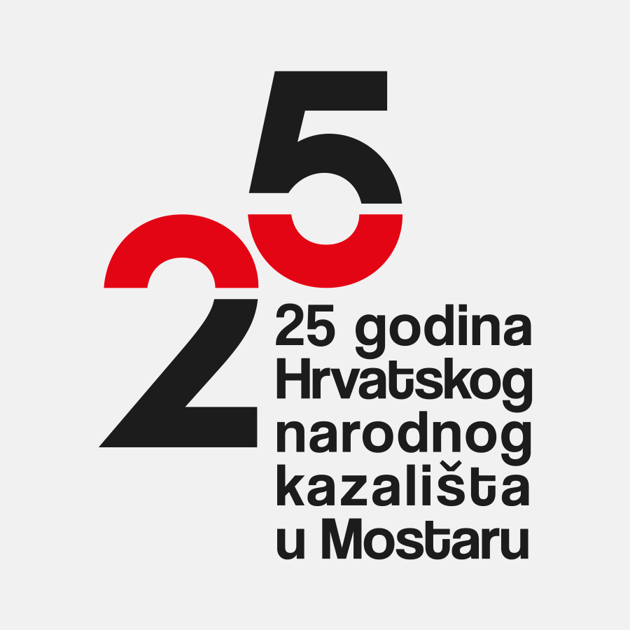 Dizajn monografije i prigodnog logotipa povodom 25. obljetnice Hrvatskog narodnog kazališta u Mostaru