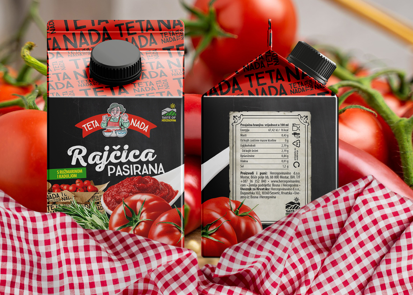 Brand Identity and Packaging Design for a Product Line "Teta Nada"