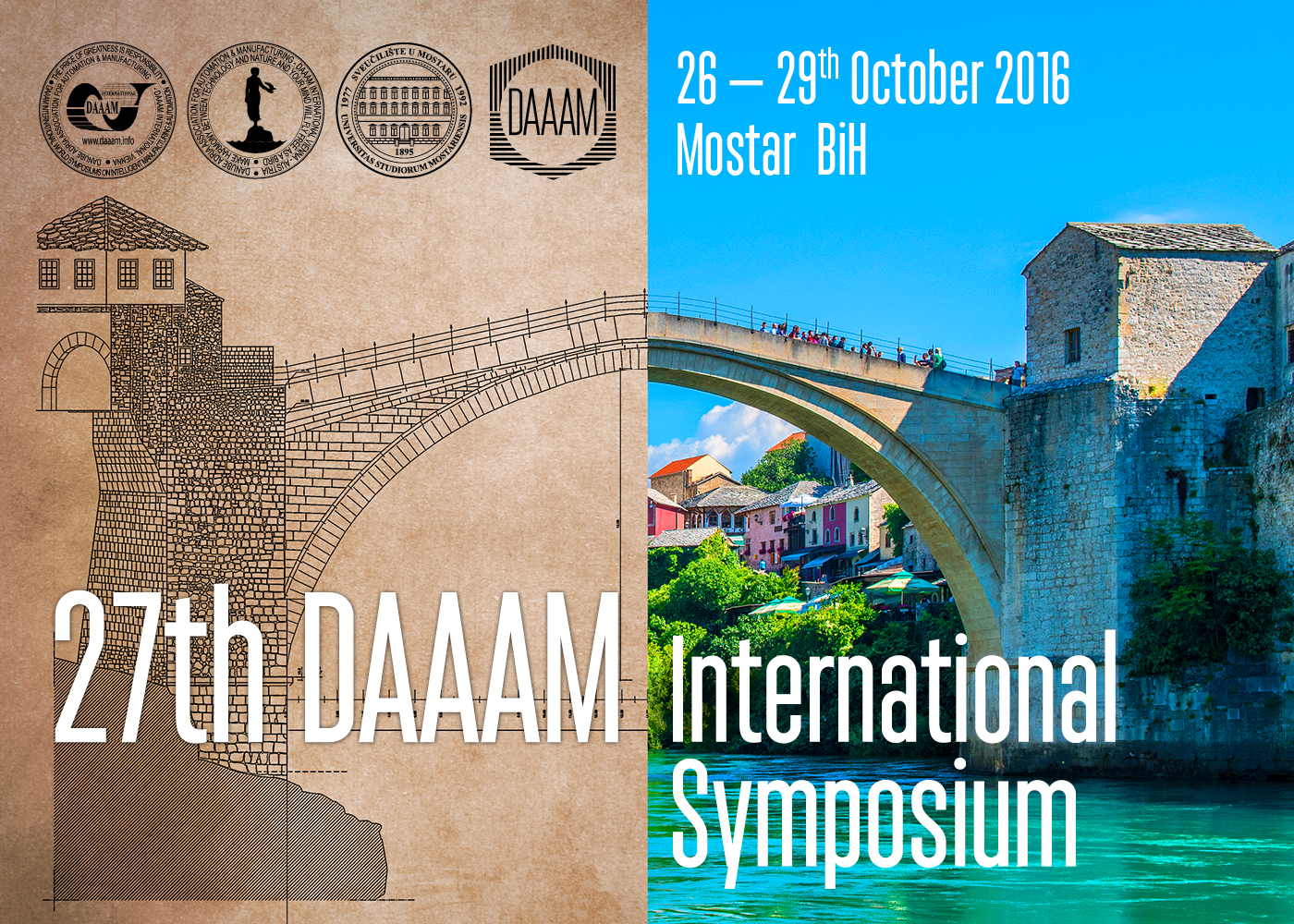 The visual identity of DAAAM Conference held in Mostar