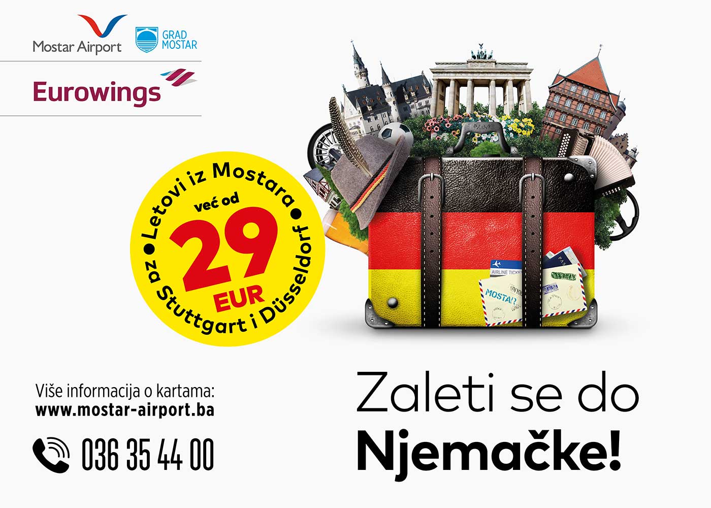 Zaleti se do Njemačke! – idejno rješenje kampanje Zračne luke Mostar