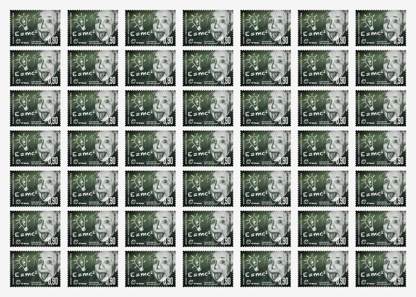 Commemorative postage stamp 100th anniversary of Albert Einstein's General Theory of Relativity